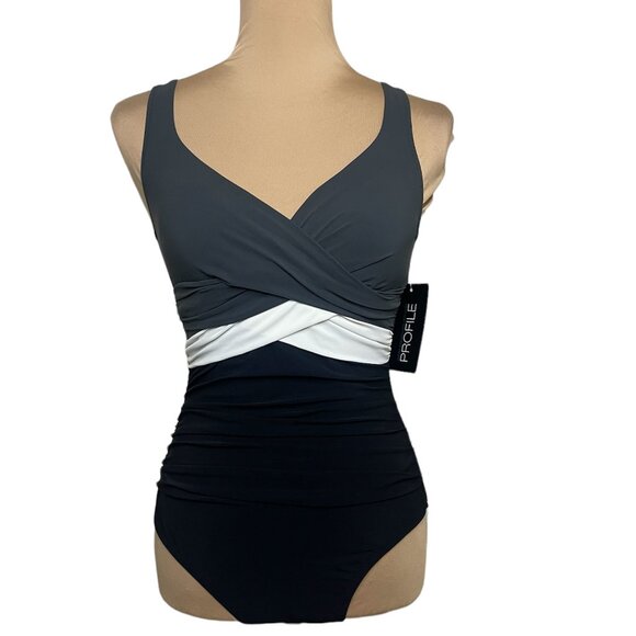 Profile Lets twist One Piece Swimsuit Sz 8 - Picture 1 of 5